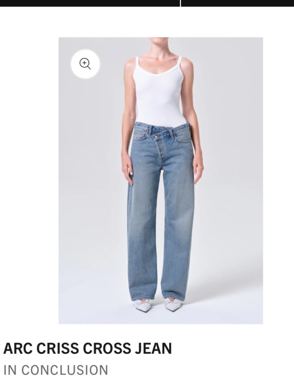 AGOLDE - ARC CRISS CROSS JEANS, DISTRESSED CONCLUSION SIZE 28